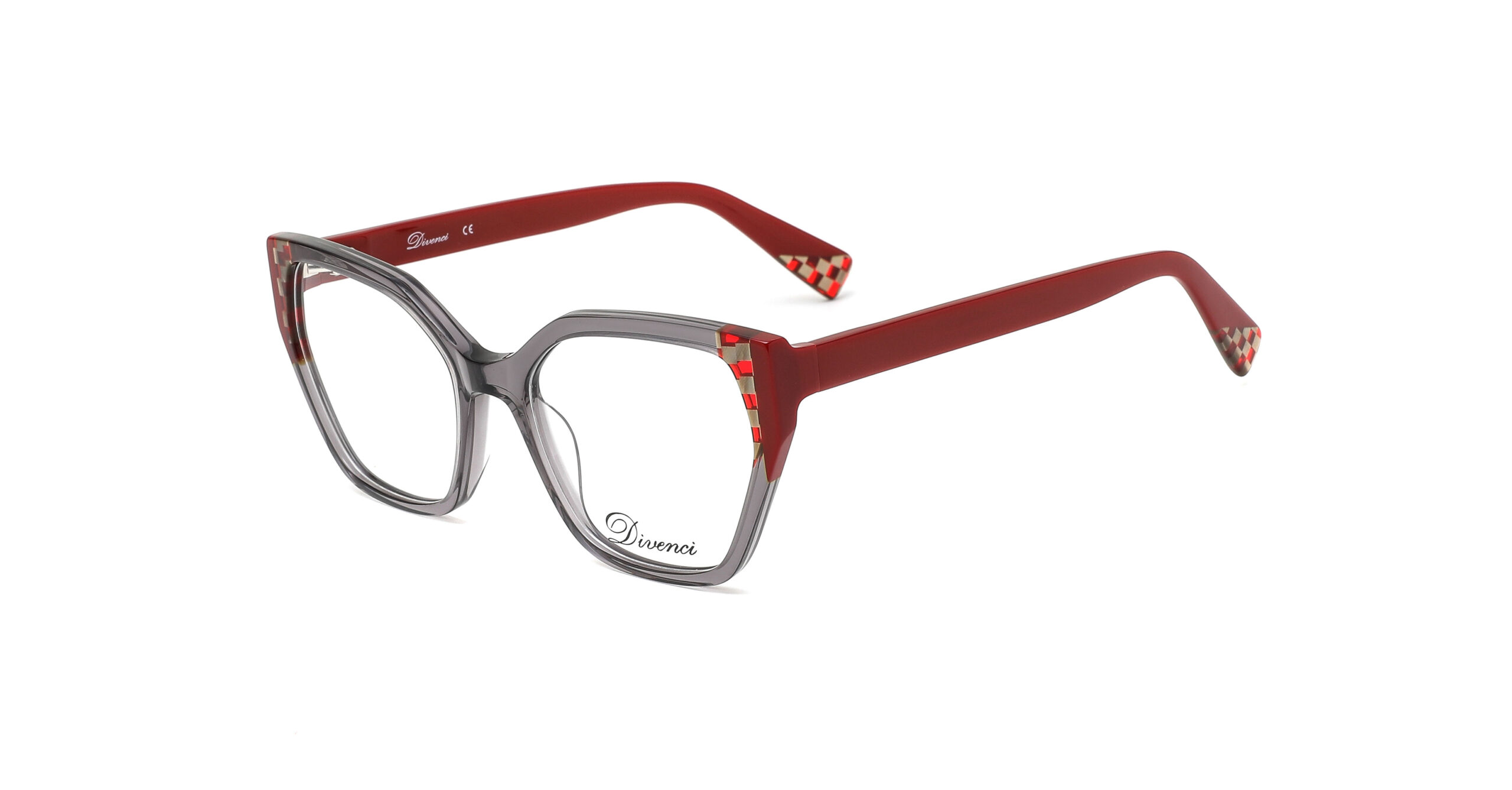 DV0168 C01 Solid Red Trans Gray