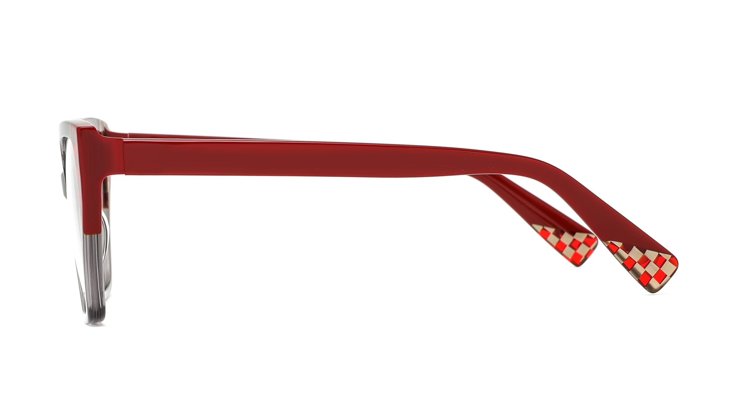 DV0168 C01 Solid Red Trans Gray